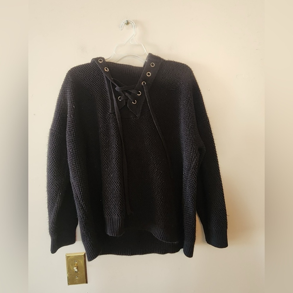 Falls creek black knitted sweater size womens 1x